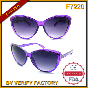 F7220 Vogue novos produtos chineses senhoras estilo Fox olho em forma de quadros de óculos de sol feitos em China
